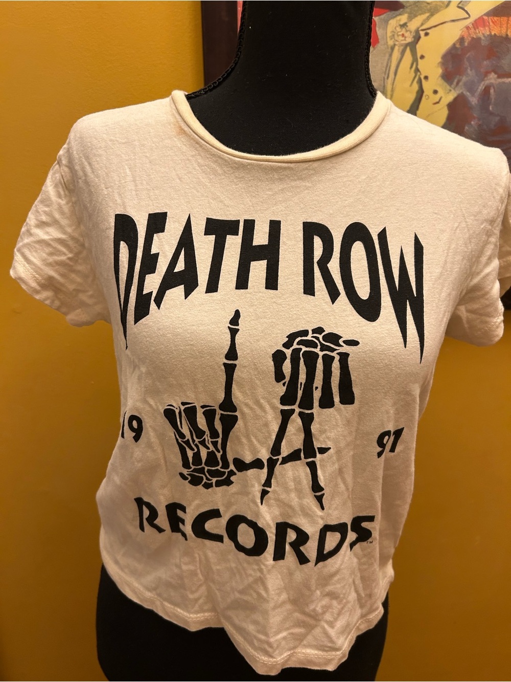 Forever 21 Death Row Records Cropped Baby Tee Size XL (runs small)